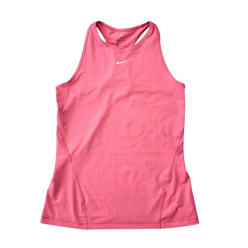 Nike Women`s Small All Over Mesh Pink Tank Top Racerback Athletic Run Training